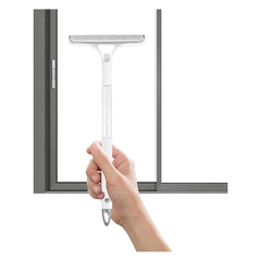 Squeegee & Scraper Combo, Cleans Windows & Glass Fast. 21x16cm, White Plastic, Streak Free Deals 4 U   Deals 4 U