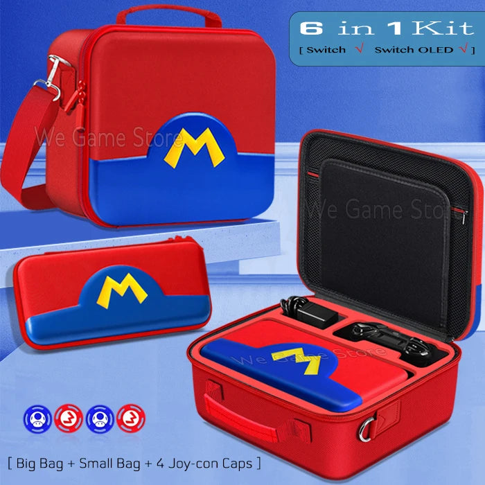 Travel Carrying Case For Nintendo Switch OLED Console Gaming Accessories High Quality Portable Storage Messenger Bag Hard Shell Deals 4 U   Deals 4 U