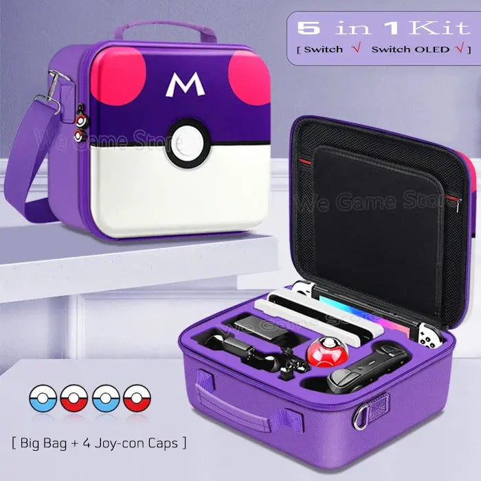 Travel Carrying Case For Nintendo Switch OLED Console Gaming Accessories High Quality Portable Storage Messenger Bag Hard Shell Deals 4 U  Console Accessories Deals 4 U