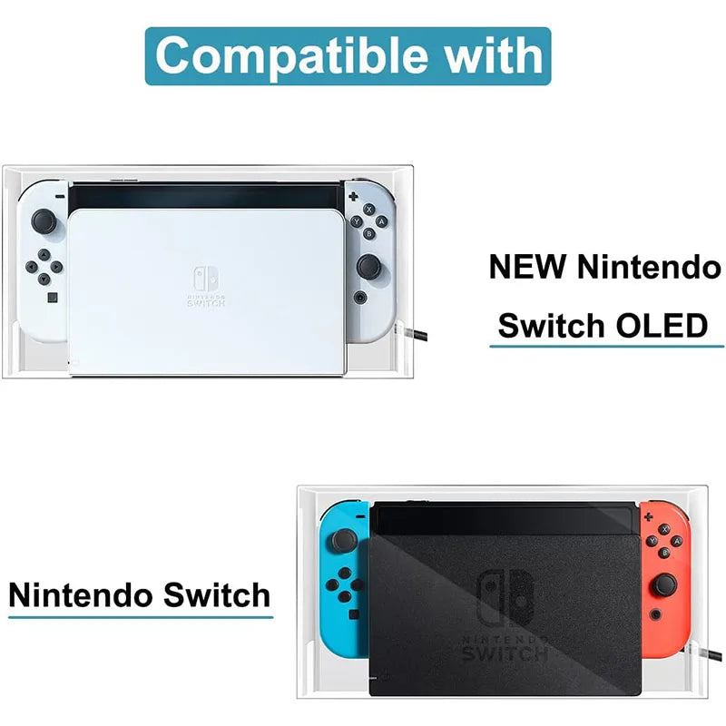 Display Box Host Dust Cover for Nintendo Switch NS Game Console Dock Protective Case Acrylic Hard Covers Switch Oled Accessories Deals 4 U  Console Accessories Deals 4 U