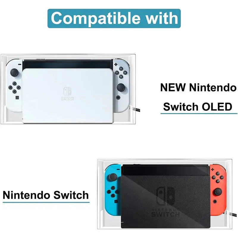 Display Box Host Dust Cover for Nintendo Switch NS Game Console Dock Protective Case Acrylic Hard Covers Switch Oled Accessories Deals 4 U  Console Accessories Deals 4 U