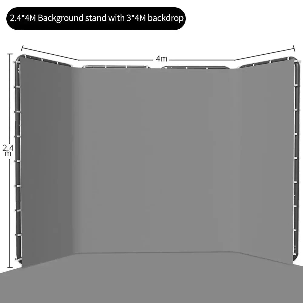 SH 2.4x4M Background Stand Frame With Photography Green Screen Backdrops  Photography Background Support Studio Light Tripod Deals 4 U  Streaming Equipment Deals 4 U