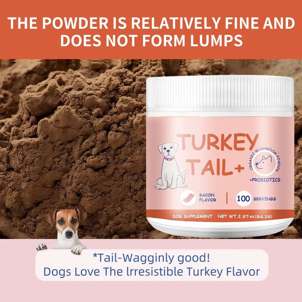 1/2/3PCS Bacon Taste Pet Mushroom Powder Natural High-Grade Ingredient Appetite Enhancer for Picky Cats Dogs Daily Nutrition Deals 4 U   Deals 4 U