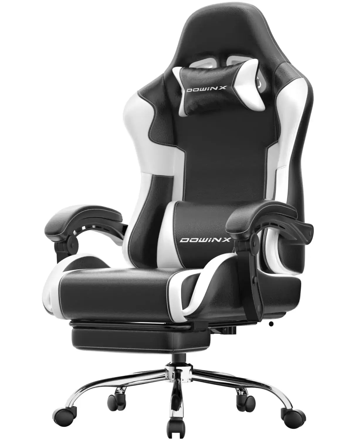 Ergonomic Gaming Chair with Footrest, Massage Lumbar Support, Adjustable Height & Headrest Pillow, Customized Deals 4 U  Gaming Accessories Deals 4 U