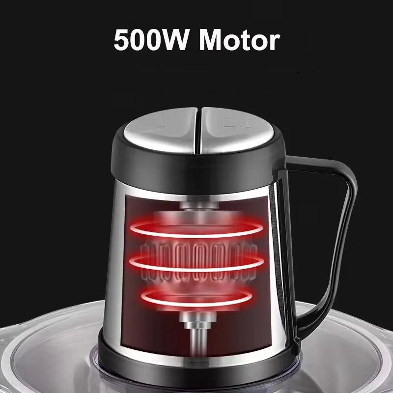 2L 3L 5L Household Stainless Steel Meat Grinder 500W High Power Blender Multifunctional Food Processor Food Chopper Electric Deals 4 U  Smart Home Gadget Deals 4 U