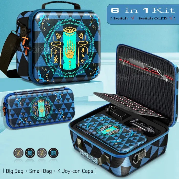 Travel Carrying Case For Nintendo Switch OLED Console Gaming Accessories High Quality Portable Storage Messenger Bag Hard Shell Deals 4 U  Console Accessories Deals 4 U