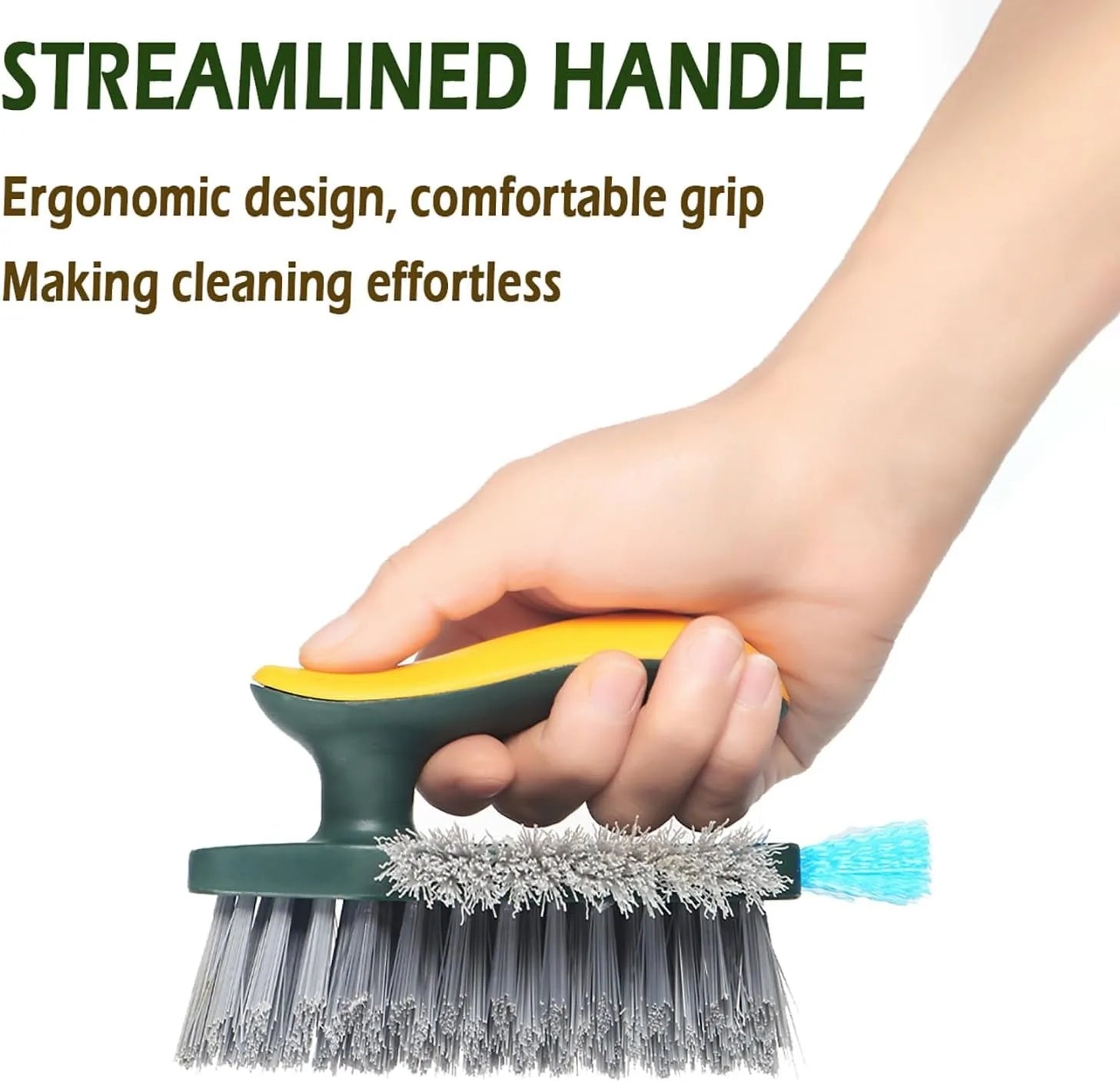1Pcs 2-In-1 Handheld Cleaning Brush - No Dead Spot Multi-Functional for Crevices Windows Stoves Doors Laundry Tables Deals 4 U   Deals 4 U