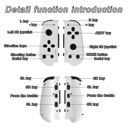 GAMINJA Wireless Joypad Controller for Switch Game Console with RGB Lamp L/R Handle Grip Wake up Screenshot Function Deals 4 U  Mobile Gaming Deals 4 U