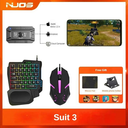 M1 Pro Gamepad Mobile Game Controller 4 in 1 Mouse Keyboard Converter BT V5.0 Programmable Adapter Support iOS Android System Deals 4 U  Gaming Accessories Deals 4 U