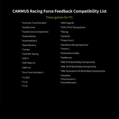 CAMMUS C12 with LC100 pedals kit C12 Direct Drive Steering Wheel Global First includes two T-shaped base flanges Deals 4 U  Gaming Accessories Deals 4 U