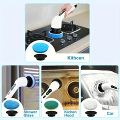 1 Set, Electric Cleaning Brush, Wireless Electric Rotating Scrubber, 7 Brush Heads and Adjustable Extension Handle, Bathroom Cleaning Brush, Household Cleaning Tools Deals 4 U   Deals 4 U