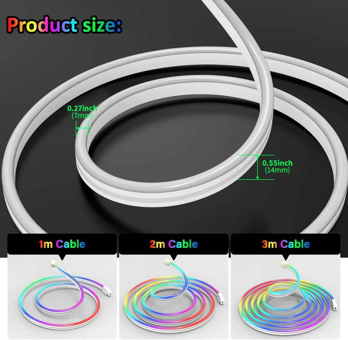 Bluetooth RGB Neon LED Strip 1-10m DC5V USB IP65 Waterproof Flexible Tape with App/Remote Control Music Sync for Home Decor Deals 4 U  RGB Hexagon Wall Lights Deals 4 U