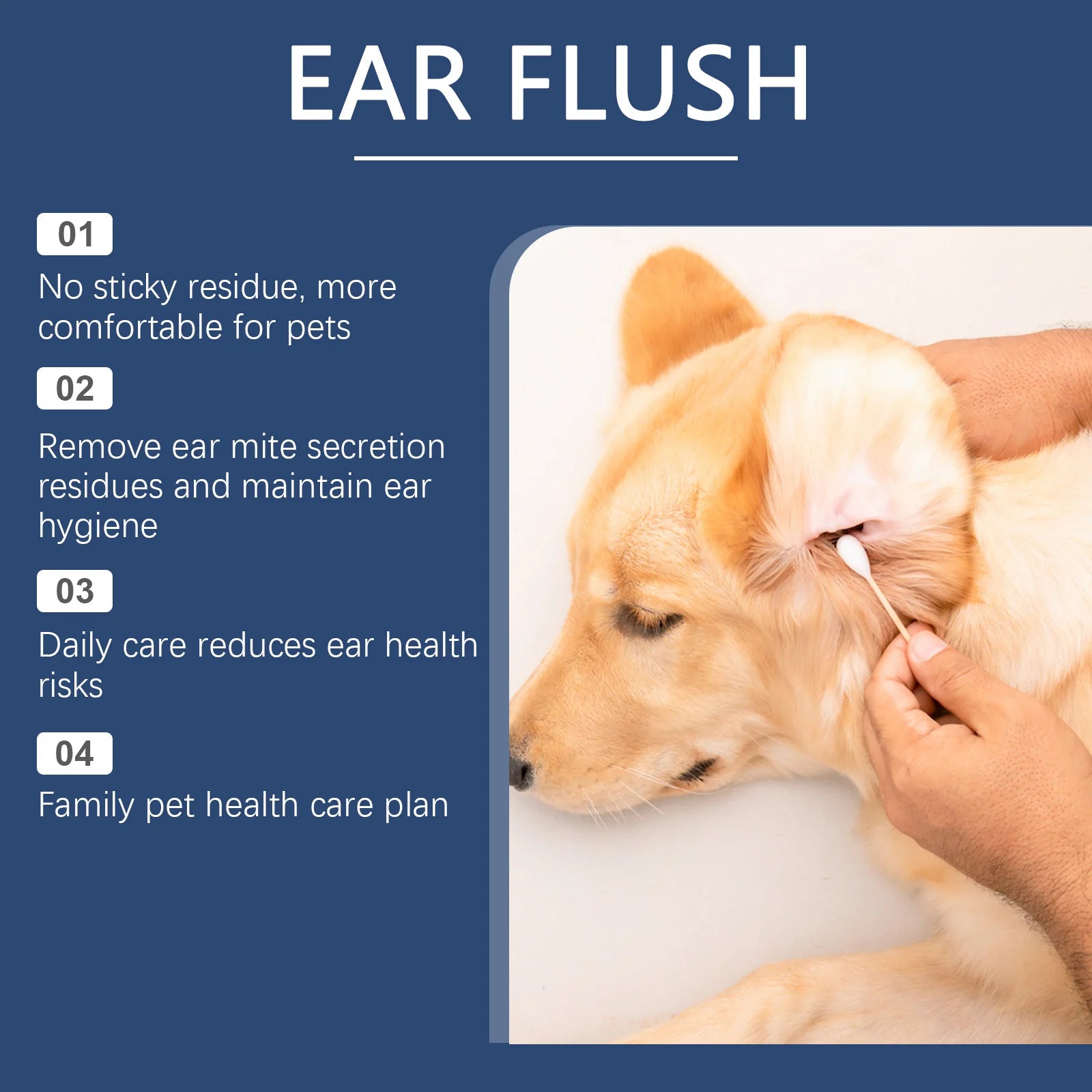 Cat Dog Ear Cleanser Relieve Discomfort Remove Ear Mite Dirt for Odor Control Itch Relief Pet Ear Care Cleaning Products 100ml Deals 4 U   Deals 4 U