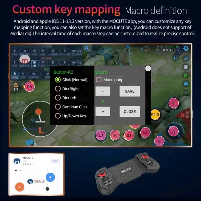Gamepad For iPhone Android Cell Phone Control Bluetooth Controller Trigger Pubg Mobile Joystick Gaming Smartphone Mando Game Pad Deals 4 U  Mobile Gaming Deals 4 U