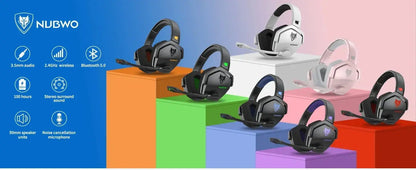 NUBWO G06 Pro Wireless Gaming Headset with Charging Station for Headset and PS5 Controller 17ms Low Latency Dynamic 50mm Drivers Deals 4 U  Gaming Accessories Deals 4 U