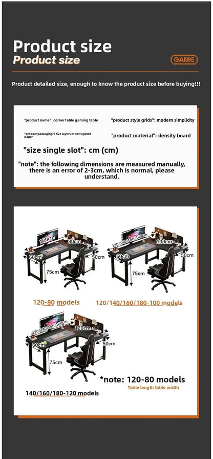 Computer desk Home corner table Study table Office writing desk E-sports Deals 4 U  Gaming Accessories Deals 4 U