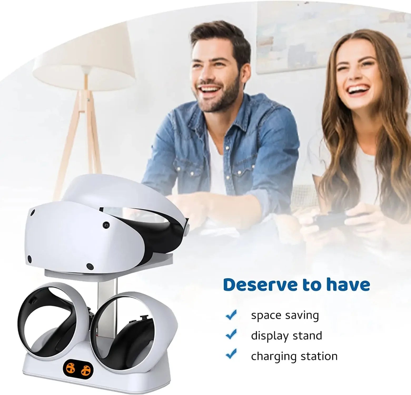 Controller Charging Dock for PS5 VR2 Charging Station with VR Headset Holder Display Stand PS VR2 Controller Charger for PS VR2 Deals 4 U   Deals 4 U