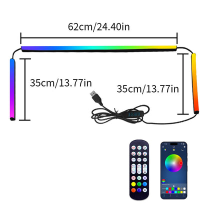LED RGB Gaming Ambient Light Flexible Silicone Backlight Smart Desk Light Bar Eye Protection LED Lamp for Monitor Office Reading