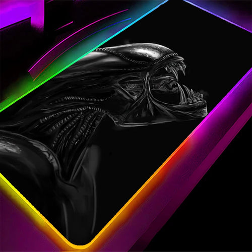 RGB Mouse Pad Larger XXL Office Laptop Backlight Speed Computer Keyboard LED Desk Mat Gaming Accessories A-Aliens Movie Mousepad