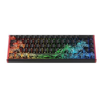 AJAZZ ALUX68 Magnetic Shaft Aluminum Alloy Esports Magnetic switch keyboard RGB hot-swappable DIY wired macro mode Hall effect