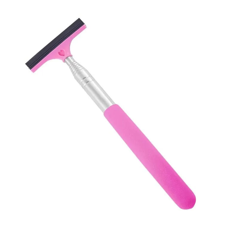Car Rearview Mirror Wiper Telescopic Handle Car Rearview Mirror Wiper Durable Stainless Auto Glass Cleaning Tools Cleaning Brush Deals 4 U   Deals 4 U