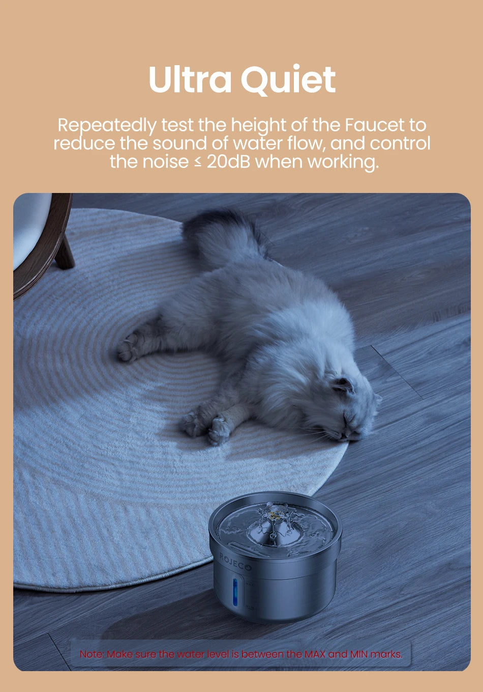 ROJECO Stainless Steel Pet Drinking Fountain Automatic Cat Water Fountain Smart Pet Water Dispenser for Dog Cat Drinking Supply Deals 4 U   Deals 4 U