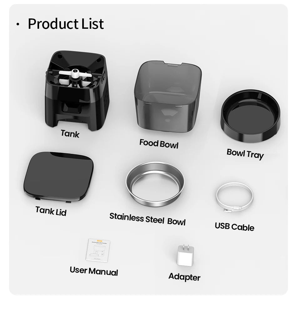 ROJECO Automatic Pet Feeder Button Version Auto Cat Food Dispenser Accessories Smart Control Pet Feeder For Cats Dog Dry Food Deals 4 U  Automatic Pet Feeder Deals 4 U