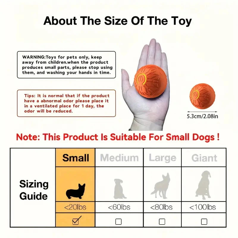 Smart Dog Toy Ball Automatic Interactive Pet Electronic Rolling USB Rechargeable Moving Bouncing for Puppy to Large dog Chew Toy Deals 4 U   Deals 4 U
