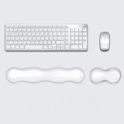 Ergonomic Silicone Gel Keyboard and Mouse Wrist Rest Set Clear Wrist Rest for Keyboard 60%/68%/75%