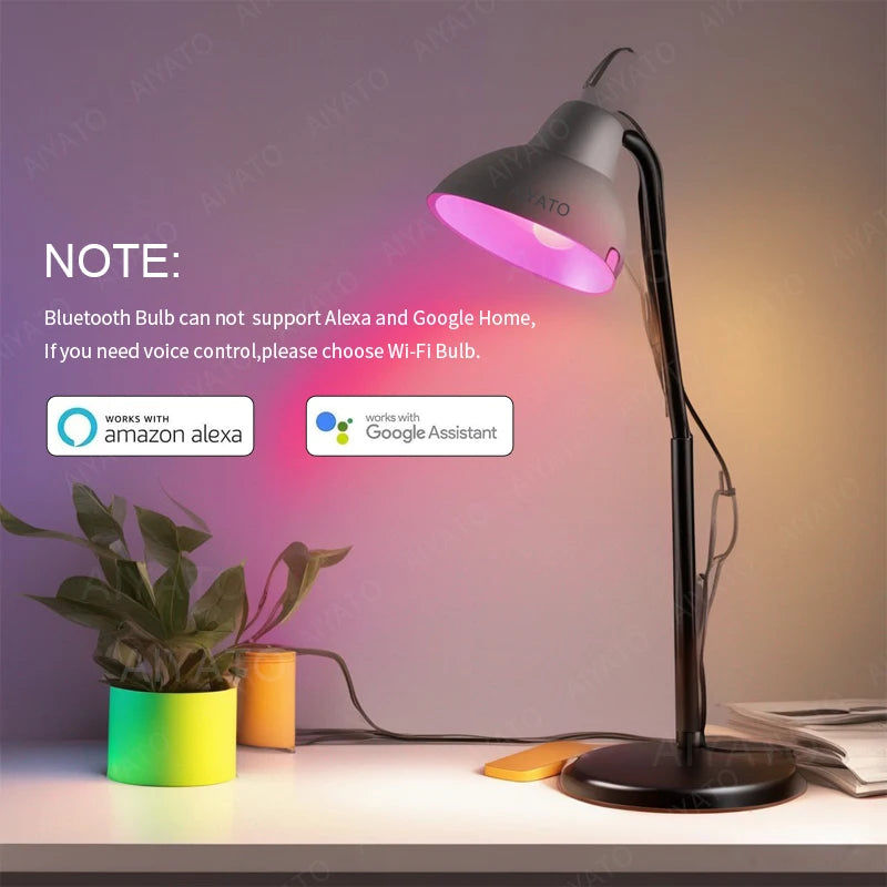 Tuya WIFI Bluetooth LED Bulb Smart Life APP Control Dimmable 9W 18W E27 220V RGB+CW+WW Color Change Lamps Compatible IOS/Android Deals 4 U   Deals 4 U