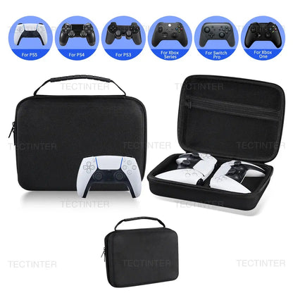 Dual Carrying Case Bag For PS5/PS4/PS3/Xbox Series Controller Portable Travel Pouch Shockproof Storage Shell For PS5 Accessories Deals 4 U  Console Accessories Deals 4 U