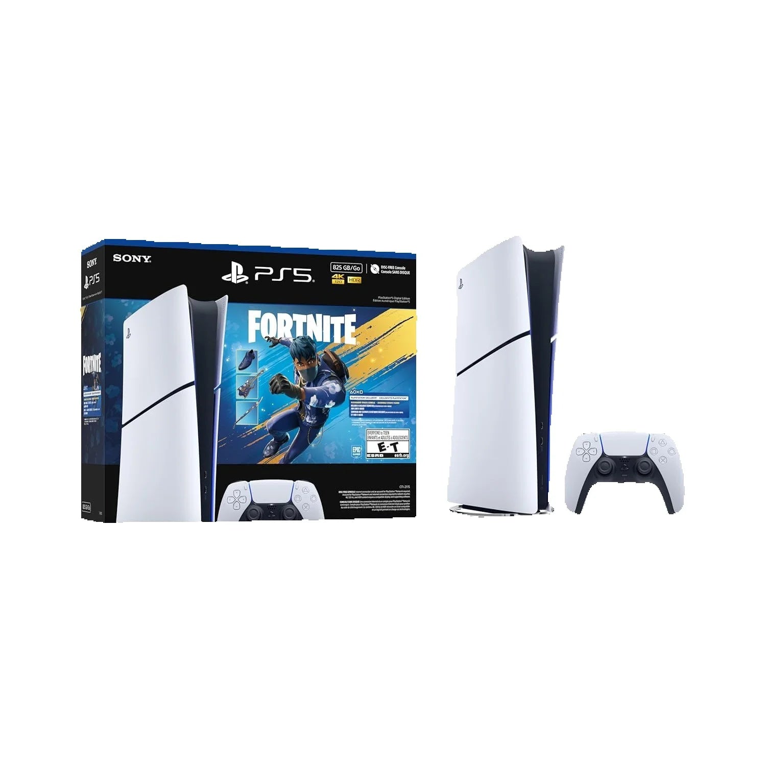 Sony PlayStation 5 Slim Console Digital Edition - Fortnite Flowering Chaos Bundle Deals 4 U   Deals 4 U