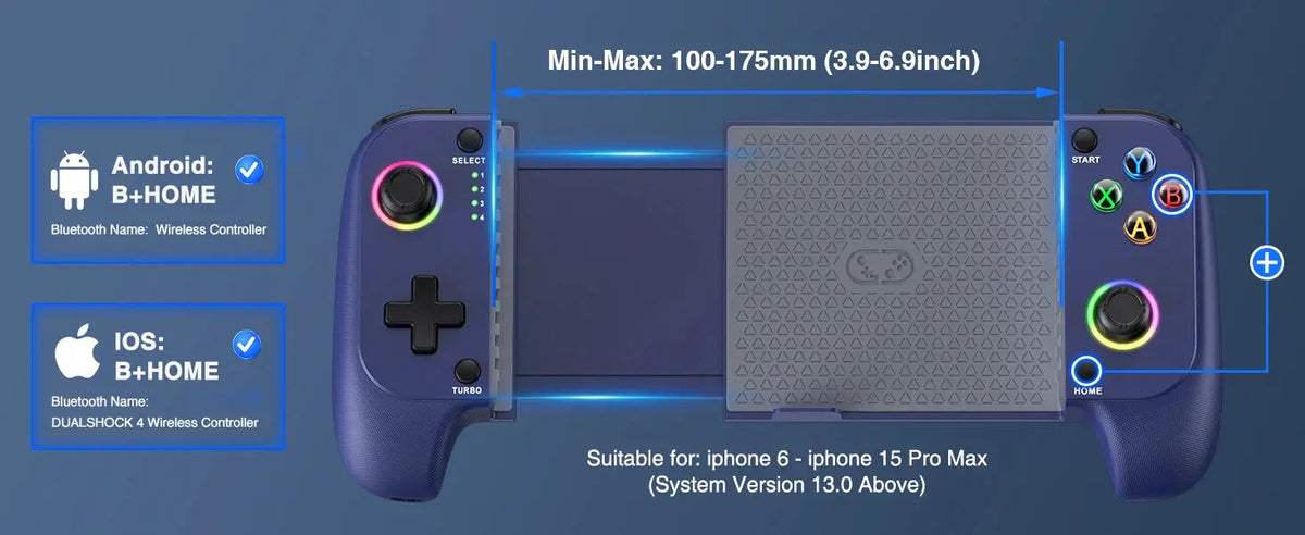 BEBONCOOL MC102 Telescopic Mobile Phone Gamepad For Apple IOS Android COD Wireless Bluetooth Phone Game Controller Joystick Deals 4 U  Mobile Gaming Deals 4 U