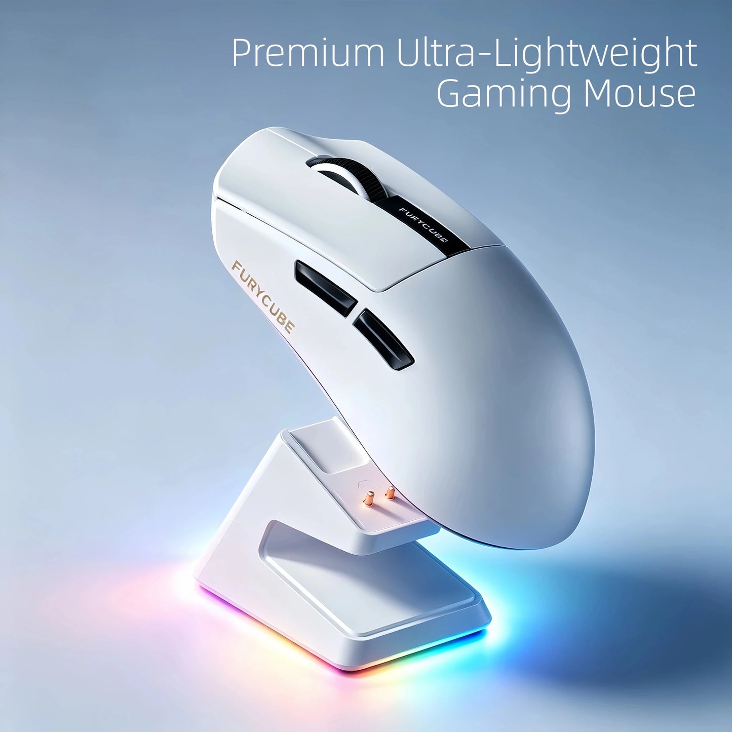 Ultra Light Gaming Mouse Wireless 59g 12000DPI 3-Mode Connection PAW3311 Sensor RGB Base Station Smart Display Professional Mouse Gamer