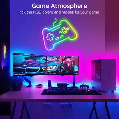 Bluetooth RGB Neon LED Strip 1-10m DC5V USB IP65 Waterproof Flexible Tape with App/Remote Control Music Sync for Home Decor Deals 4 U  RGB Hexagon Wall Lights Deals 4 U