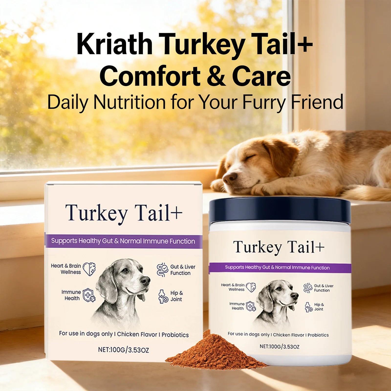 Kriath Pet Nutrition Powder Support Heart Health Promoting Intestinal Digestion Function Protect Joints Normal Lmmune Function Deals 4 U   Deals 4 U