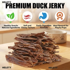 HELETY Duck Meat Jerky - Pet Teething Snack - Pet Training Reward Snack - Dog Snack - Teeth Cleaning Snack - Chewing Snack - Pet Snack - Suitable for Dogs Of All Breeds Deals 4 U   Deals 4 U