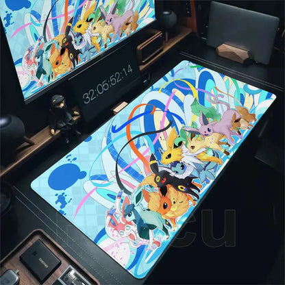 Japan Anime Gamer Mouse Pad E-eevee Cabinet Kawaii Tablepad XXL P-pokemon Keyboard Rug Laptop PC Gaming Rubber Extended DeskMats Deals 4 U  Gaming Accessories Deals 4 U