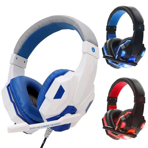 Gaming Wired Headphones 3.5mm Bass Stereo Gamer Music Headset With Microphone Earphone For PS4 Xbox One Switch Phone Laptops PC Deals 4 U  Gaming Accessories Deals 4 U