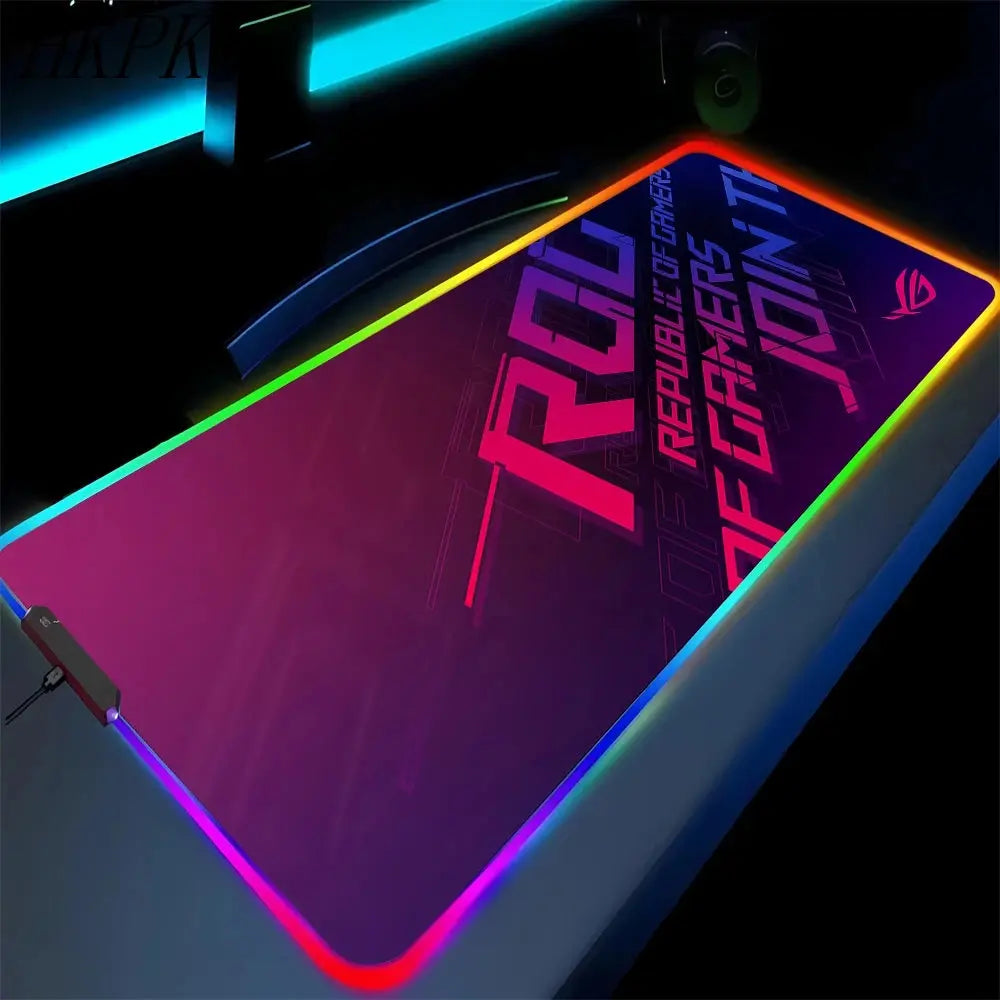 Black Mouse Pad Asus Rgb Gaming Mause Mat Anime Mats Gamer Rug Pc Xxl Cute Pads Large Game Keyboard Carpet Backlight Mousepad Deals 4 U  Gaming Accessories Deals 4 U