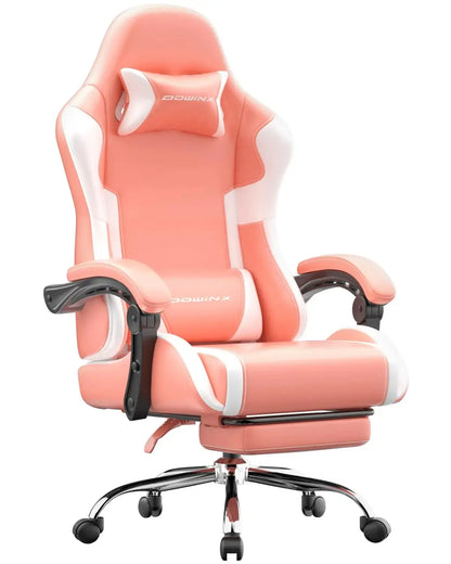 Ergonomic Gaming Chair with Footrest, Massage Lumbar Support, Adjustable Height & Headrest Pillow, Customized Deals 4 U  Gaming Accessories Deals 4 U
