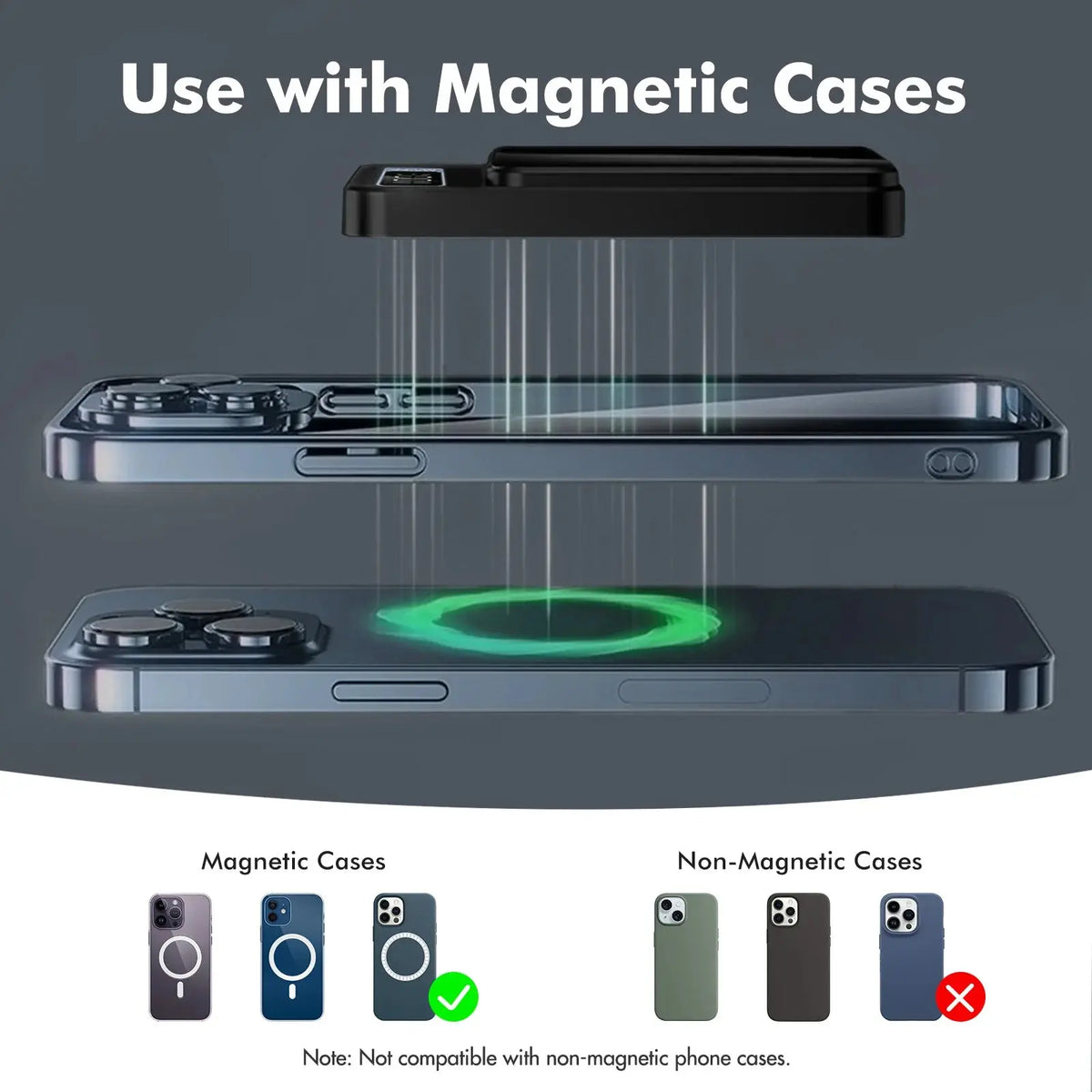 Wireless Power Bank 2-in-1 Magnetic 10000mAh Portable Charger Fast Charging 22.5W LED Power Display For Iphone Xiaomi Samsung Deals 4 U  Mobile Gaming Deals 4 U
