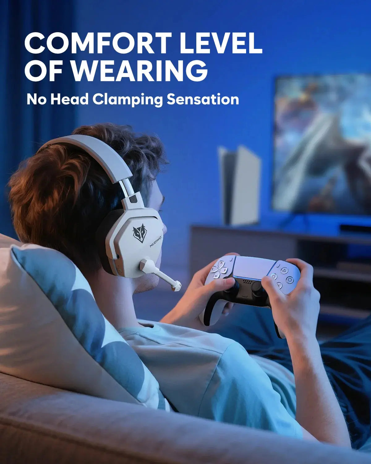 NUBWO G06 Pro Wireless Gaming Headset with Charging Station for Headset and PS5 Controller 17ms Low Latency Dynamic 50mm Drivers Deals 4 U  Gaming Accessories Deals 4 U