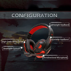 Gaming Wired Headphones 3.5mm Bass Stereo Gamer Music Headset With Microphone Earphone For PS4 Xbox One Switch Phone Laptops PC Deals 4 U   Deals 4 U