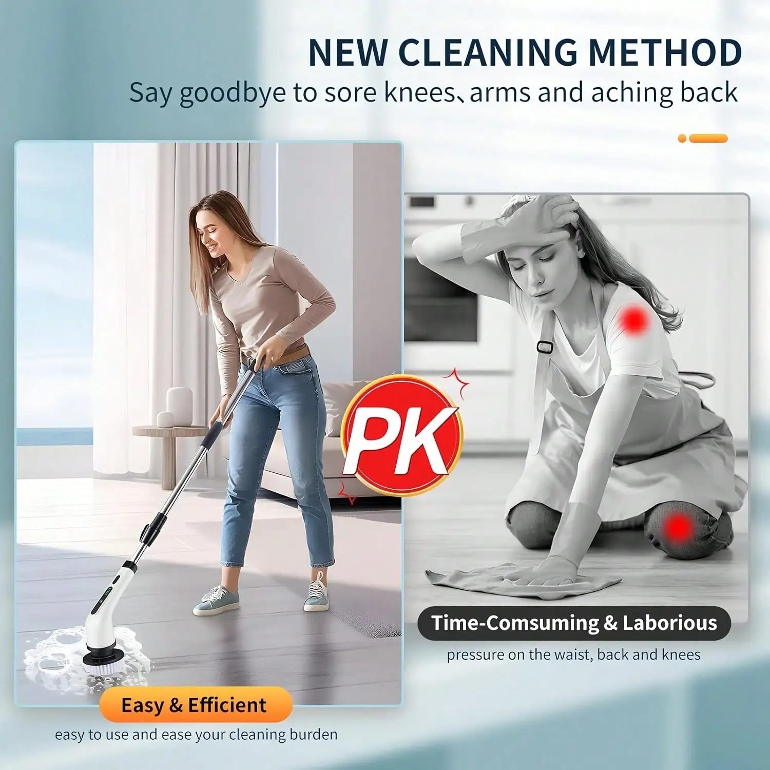 9 In 1 Electric Spin Scrubber Cordless Waterproof Cleaning Brush Multifunctional Tile Floor Tub Bathroom Kitchen Household Tool Deals 4 U   Deals 4 U