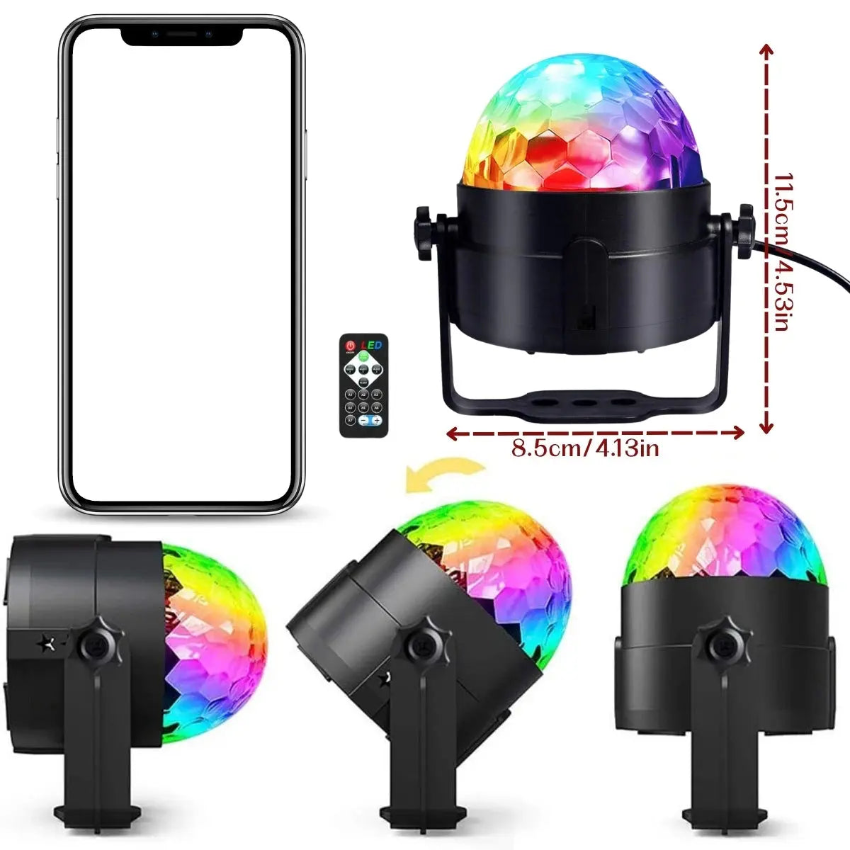 Strobe And Remote Control Disco Ball Ambiance Lights. Holiday Family Gatherings, Birthdays, Weddings, Bars, Clubs Deals 4 U  RGB Hexagon Wall Lights Deals 4 U