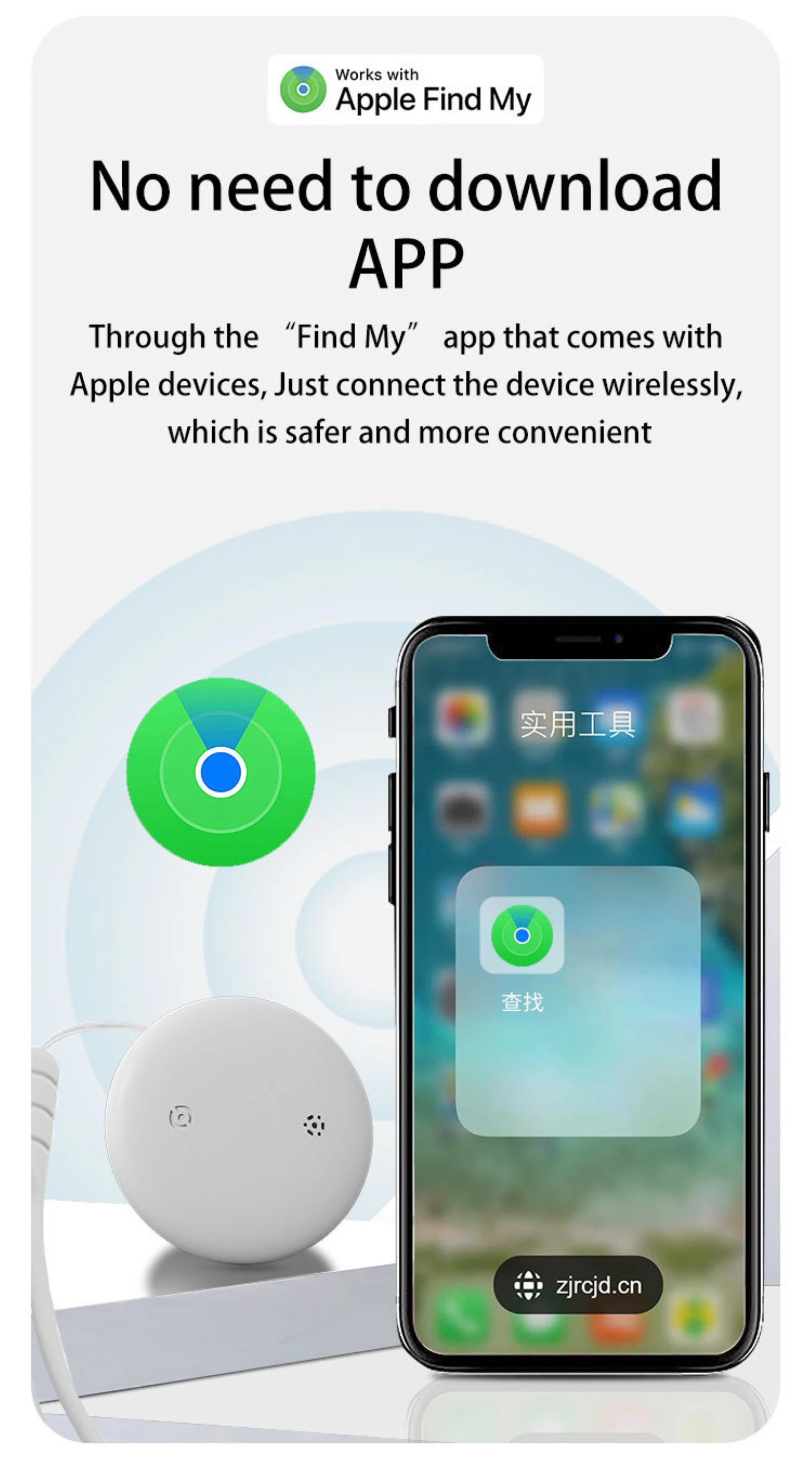 Pet Tracker No Monthly Fee No SIM Work with Apple iOS Find My Anti-Lost Finder Tag for Dogs Cats with Airtag Case GPS Tracker Deals 4 U   Deals 4 U
