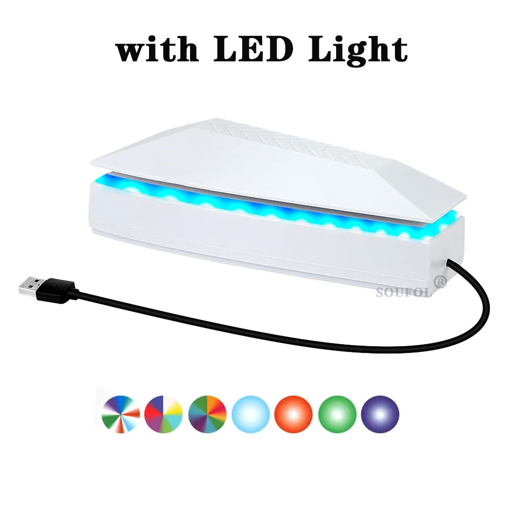 New Upper Cooling Fan for PS5 PRO Console Base Game Cooler Stand Bracket with RGB Dustproof Atmosphere Colorful Lighting LED