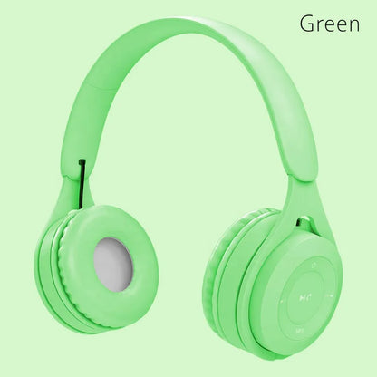 Wireless Bluetooth Headphone  Macaron Headphones Stereo Headband Gaming Headset with Mic Gamer Girl Gift for Mobile Tablet