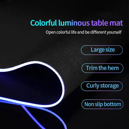 ROG ASUS Mouse Pad RGB Gamer Desk Mat Led Back Light Mousepad Setup Gaming Accessories Deskmat Big Colorful Mousepepad Backlight